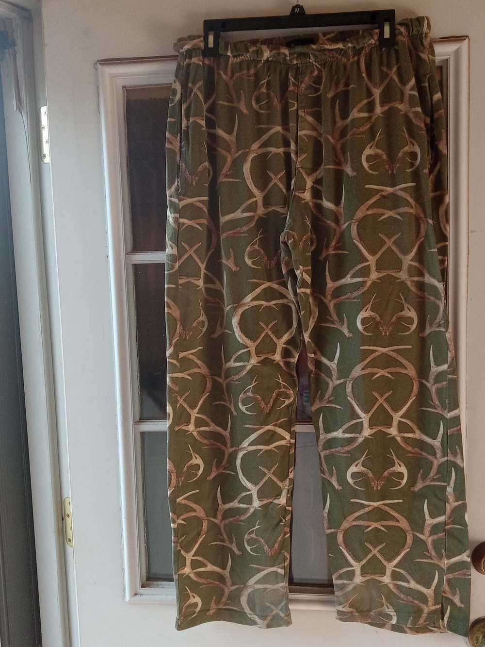 Realtree Olive & Tan Antler-Pattern Pajama Pants